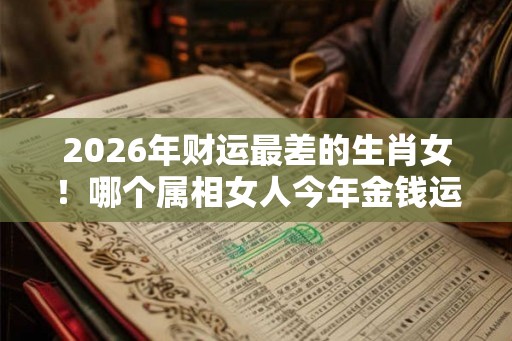 2026年财运最差的生肖女!哪个属相女人今年金钱运很差 2026年财运最差的生肖女!哪个属相女人今年金钱运很差