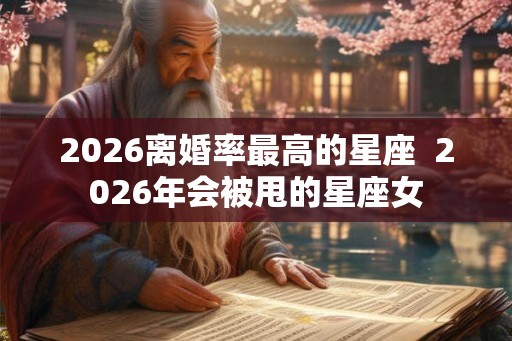 2026离婚率最高的星座  2026年会被甩的星座女