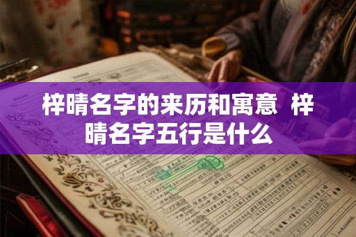 梓晴名字的来历和寓意  梓晴名字五行是什么