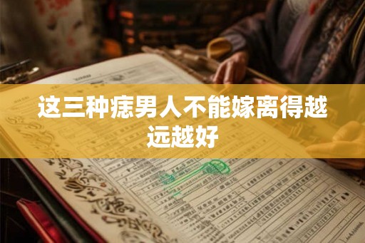 这三种痣男人不能嫁离得越远越好 这三种痣男人不能嫁离得越远越好
