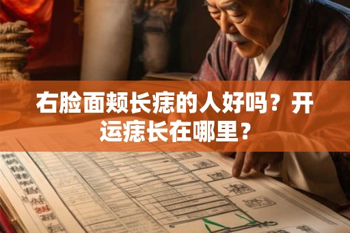 右脸面颊长痣的人好吗？开运痣长在哪里？
