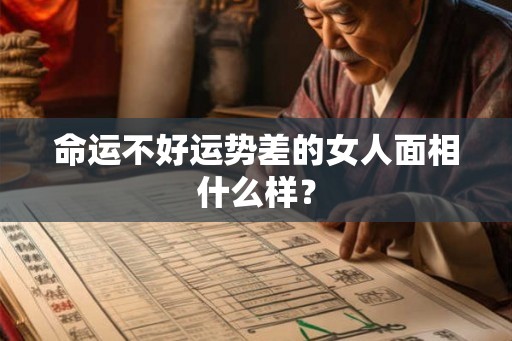 命运不好运势差的女人面相什么样？