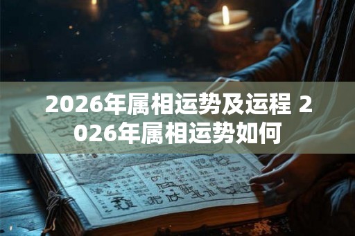 2026年属相运势及运程 2026年属相运势如何