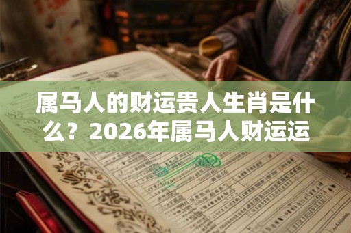 属马人的财运贵人生肖是什么？2026年属马人财运运势？