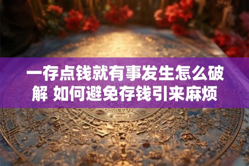 一存点钱就有事发生怎么破解 如何避免存钱引来麻烦