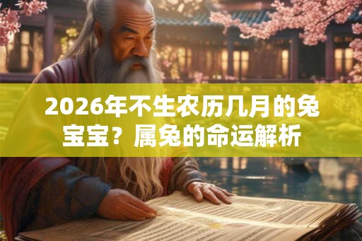 2026年不生农历几月的兔宝宝？属兔的命运解析