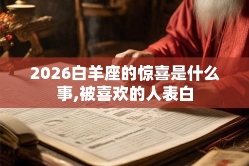 2026白羊座的惊喜是什么事,被喜欢的人表白