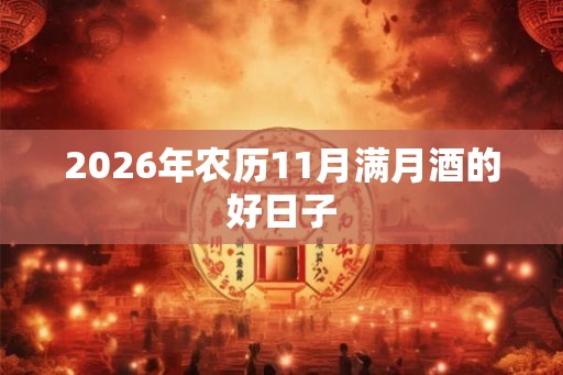 2026年农历11月满月酒的好日子 2026年农历11月满月酒的好日子