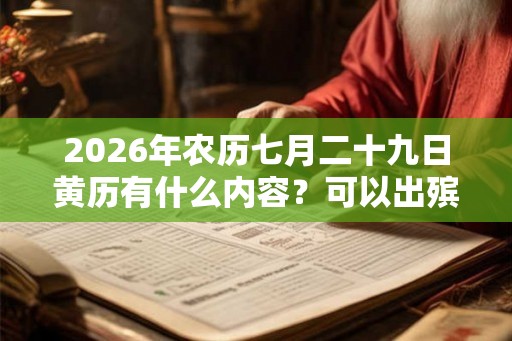 2026年农历七月二十九日黄历有什么内容？可以出殡吗？
