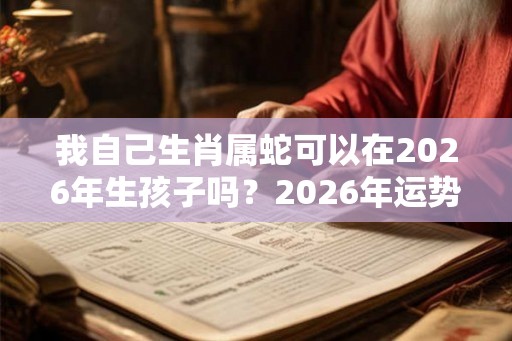 我自己生肖属蛇可以在2026年生孩子吗？2026年运势如何？