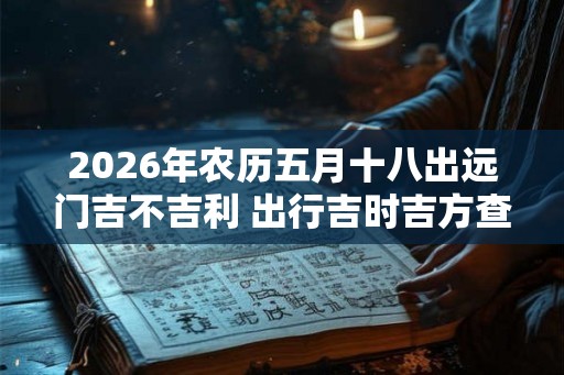 2026年农历五月十八出远门吉不吉利 出行吉时吉方查询