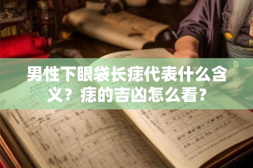 男性下眼袋长痣代表什么含义?痣的吉凶怎么看? 男性下眼袋长痣代表什么含义?痣的吉凶怎么看?