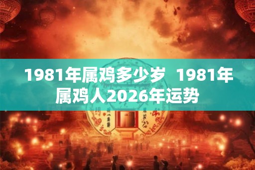 1981年属鸡多少岁 1981年属鸡人2026年运势 1981年属鸡多少岁 1981年属鸡人2026年运势