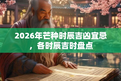 2026年芒种时辰吉凶宜忌，各时辰吉时盘点