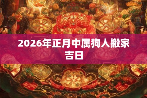 2026年正月中属狗人搬家吉日 2026年正月中属狗人搬家吉日