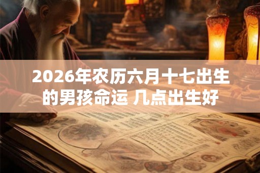 2026年农历六月十七出生的男孩命运 几点出生好 2026年农历六月十七出生的男孩命运 几点出生好