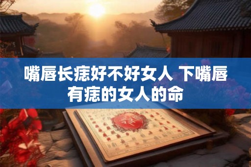 嘴唇长痣好不好女人 下嘴唇有痣的女人的命
