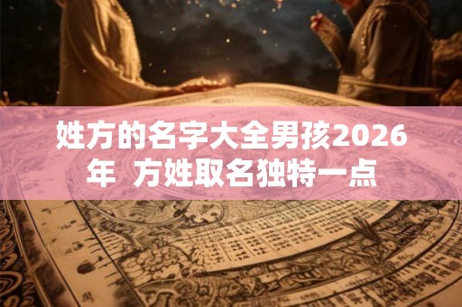 姓方的名字大全男孩2026年  方姓取名独特一点