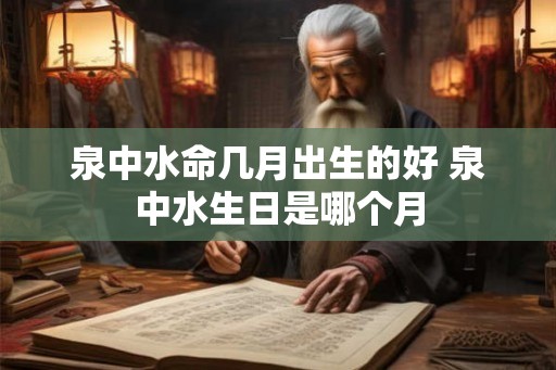 泉中水命几月出生的好 泉中水生日是哪个月