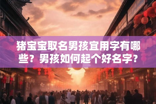 猪宝宝取名男孩宜用字有哪些？男孩如何起个好名字？