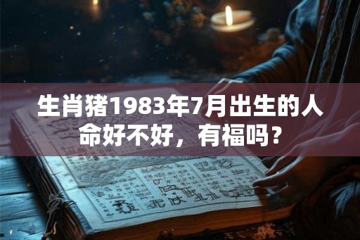 生肖猪1983年7月出生的人命好不好，有福吗？