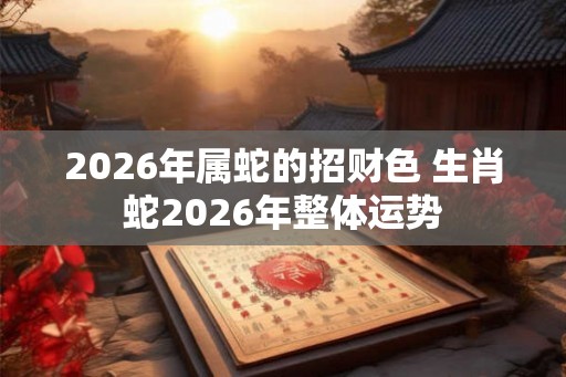 2026年属蛇的招财色 生肖蛇2026年整体运势