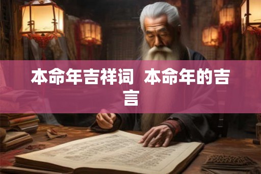 本命年吉祥词 本命年的吉言 本命年吉祥词 本命年的吉言