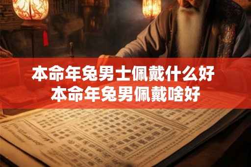 本命年兔男士佩戴什么好 本命年兔男佩戴啥好