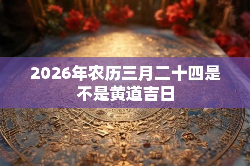 2026年农历三月二十四是不是黄道吉日