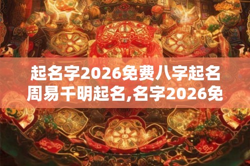 起名字2026免费八字起名周易千明起名,名字2026免费八字起名周易
