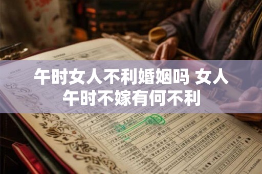午时女人不利婚姻吗 女人午时不嫁有何不利
