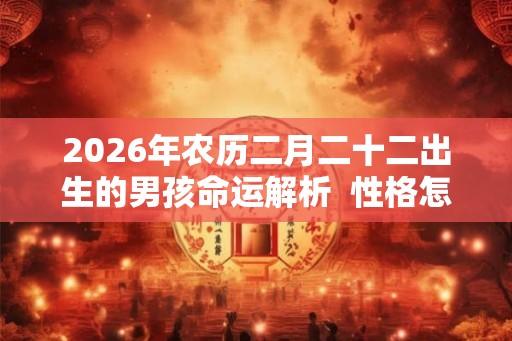 2026年农历二月二十二出生的男孩命运解析  性格怎么样