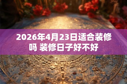 2026年4月23日适合装修吗 装修日子好不好