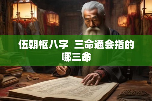 伍朝枢八字  三命通会指的哪三命