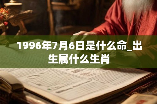 1996年7月6日是什么命_出生属什么生肖