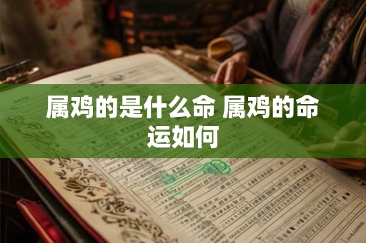 属鸡的是什么命 属鸡的命运如何