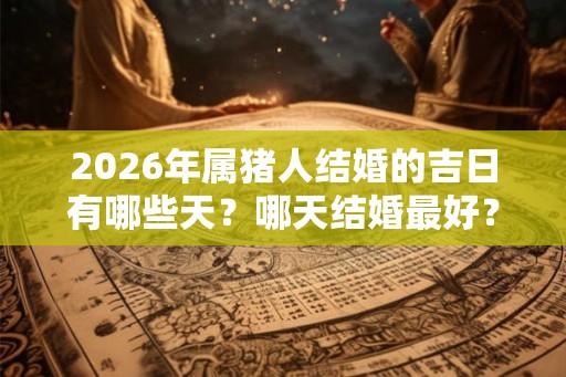 2026年属猪人结婚的吉日有哪些天?哪天结婚最好? 2026年属猪人结婚的吉日有哪些天?哪天结婚最好?