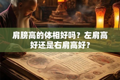 肩膀高的体相好吗?左肩高好还是右肩高好? 肩膀高的体相好吗?左肩高好还是右肩高好?
