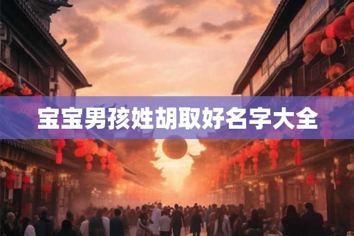 宝宝男孩姓胡取好名字大全