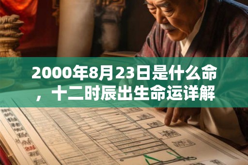 2000年8月23日是什么命，十二时辰出生命运详解