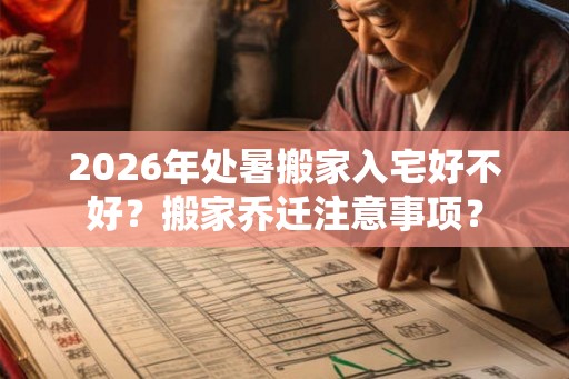 2026年处暑搬家入宅好不好？搬家乔迁注意事项？