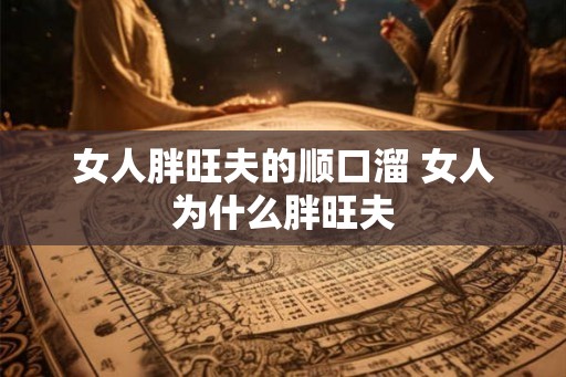 女人胖旺夫的顺口溜 女人为什么胖旺夫