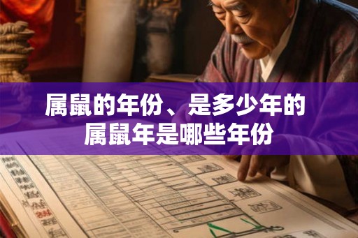 属鼠的年份、是多少年的 属鼠年是哪些年份