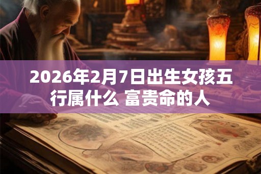 2026年2月7日出生女孩五行属什么 富贵命的人
