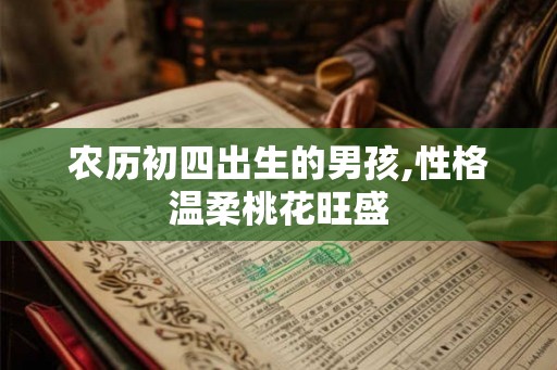 农历初四出生的男孩,性格温柔桃花旺盛