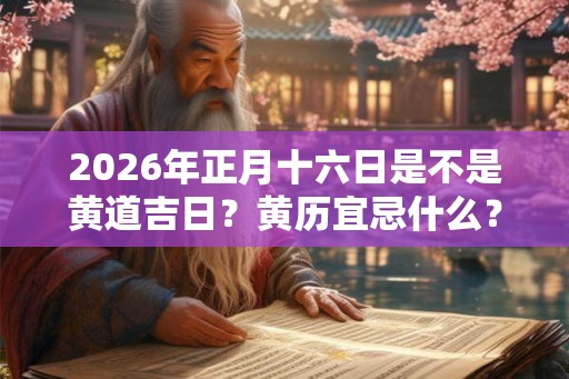 2026年正月十六日是不是黄道吉日?黄历宜忌什么? 2026年正月十六日是不是黄道吉日?黄历宜忌什么?