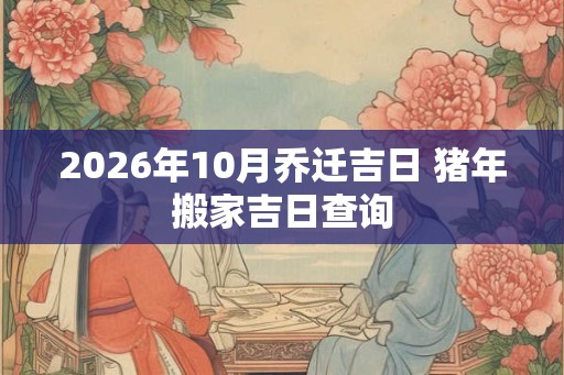 2026年10月乔迁吉日 猪年搬家吉日查询