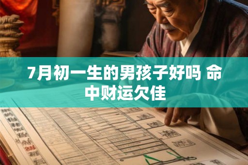 7月初一生的男孩子好吗 命中财运欠佳