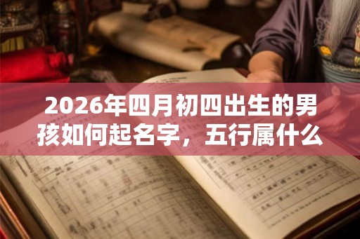 2026年四月初四出生的男孩如何起名字，五行属什么