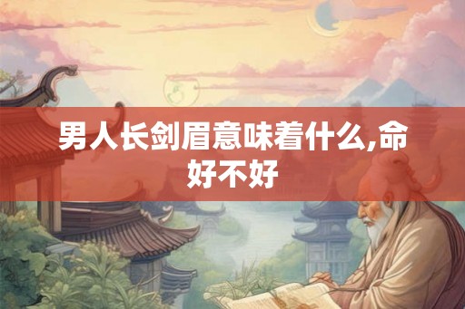 男人长剑眉意味着什么,命好不好